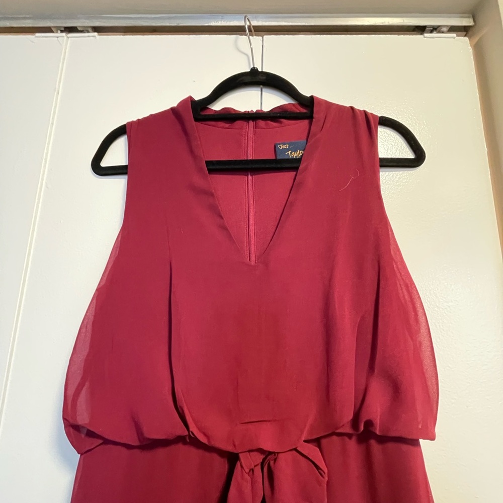 Taylor Midi Chiffon with self bow dress